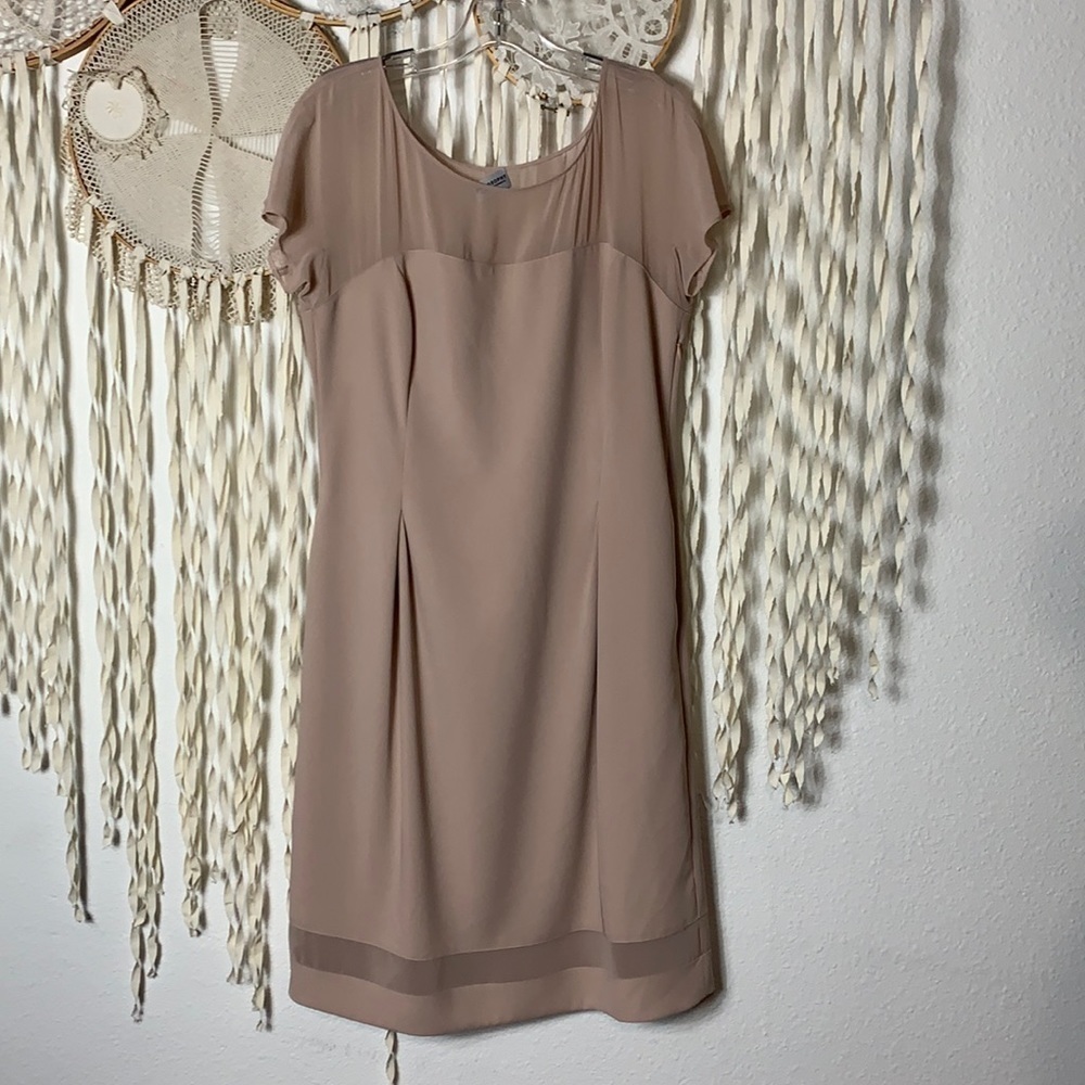 Philosophy de Alberta Ferretti Blush Short Sleeve Sheer Neckline Dress… - Picture 5 of 16